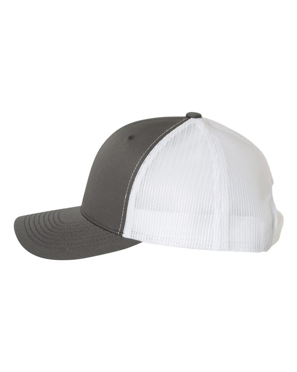 Star Force Order 66 AureBesh Font Heat Pressed Grey on White Curved Bill Hat - Adult Mesh Trucker Snap Back Cap