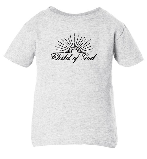 Christian Child of God Religious Cotton Baby Infant & Toddler Ash Short Sleeve T-shirt Christian Child of God Religious Cotton Baby Infant & Toddler Ash Short Sleeve T-shirt