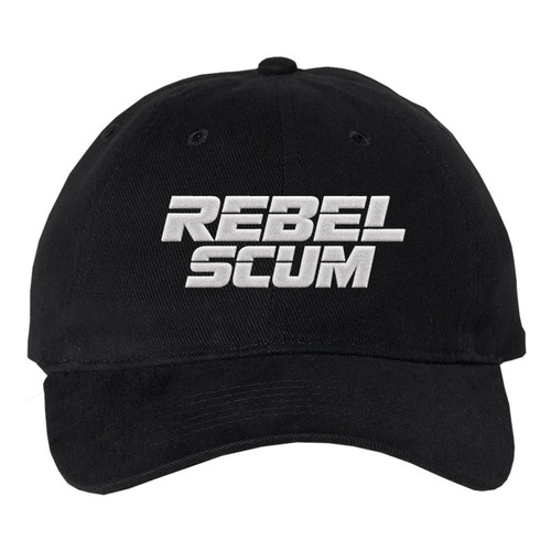 Black Dad Hat Scum White