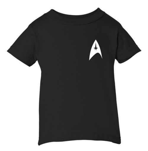 Star Voyage Trek Emblem Badge Infant & Toddler Black T-shirt