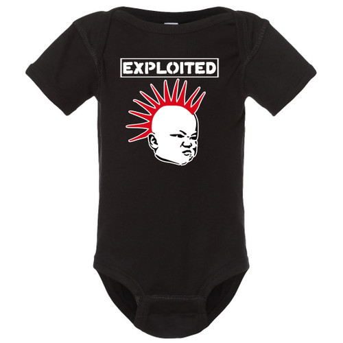The Exploited Mohawk Punk Rock Baby Onesie & Infant Black Bodysuit
