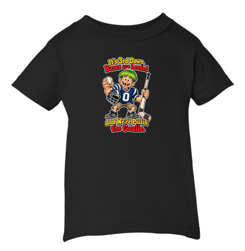 Baseball Football Hockey Baby Infant & Toddler Black T-shirt