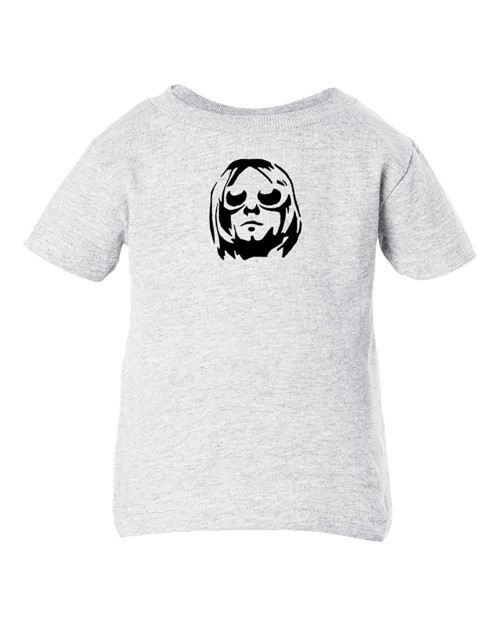 Kurt Nirvana Cobain Baby Grunge Music Baby Infant & Toddler Ash T-Shirt Concert Kurt Nirvana Cobain Baby Grunge Music Baby Infant & Toddler Ash T-Shirt Concert