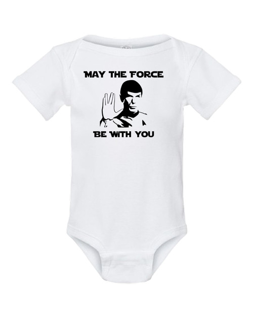 Star Force Trek Wars Spock Parody Sci-Fi Funny Baby Onesie & Infant White Bodysuit