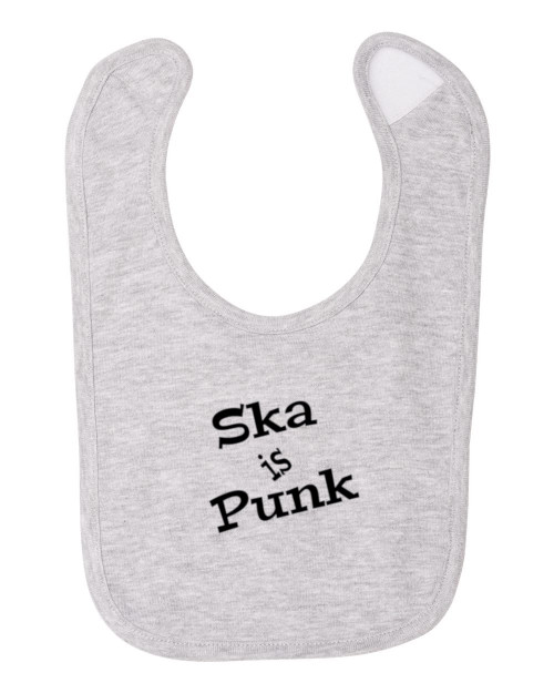 Ska is Punk Music Op Ivy Baby Bib Ash Grey Cotton Child Apron & Smock