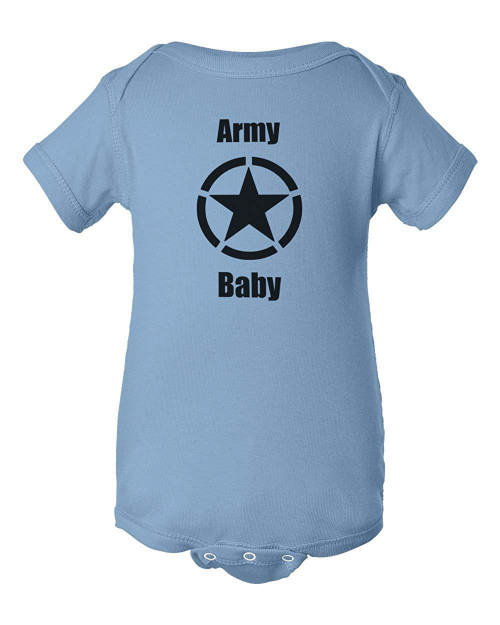 Army Baby Light Blue Fun, Cool Baby Onesie & Infant Bodysuit Army Baby Light Blue Fun, Cool Baby Onesie & Infant Bodysuit