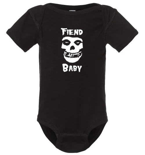 Misfits Fiend Club Baby Punk Rock Music Danzig Baby Onesie & Infant Black Bodysuit