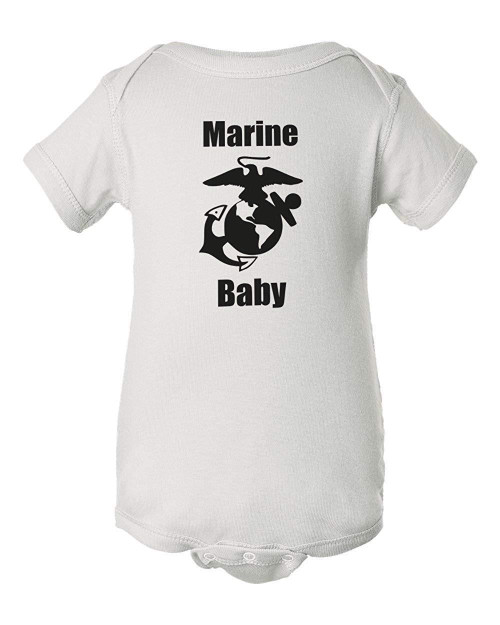 Marines Baby White Baby Onesie & Infant Bodysuit Marines Baby White Baby Onesie & Infant Bodysuit