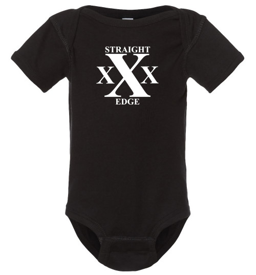 Hardcore Punk Rock Black Straight Edge Music Baby Onesie & Infant Black Bodysuit