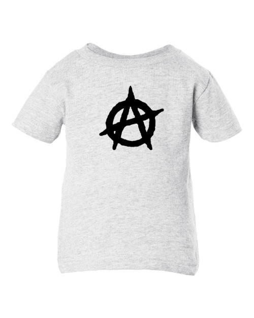 Anarchy Symbol Punk Fun, Cool Baby Infant & Toddler Ash T-Shirt Anarchy Symbol Punk Fun, Cool Baby Infant & Toddler Ash T-Shirt