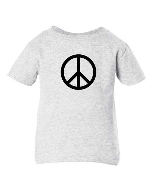 Peace Symbol Hippie 60s Baby & Toddler T-Shirt Ash Grey