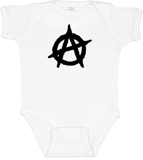 Anarchy Symbol Punk Fun, Cool Baby Onesie & Infant White Bodysuit Anarchy Symbol Punk Fun, Cool Baby Onesie & Infant White Bodysuit