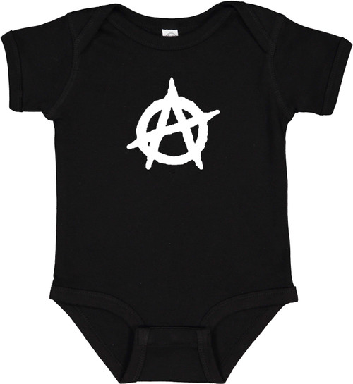 Anarchy Symbol Punk Fun, Cool Baby Onesie & Infant Black Bodysuit