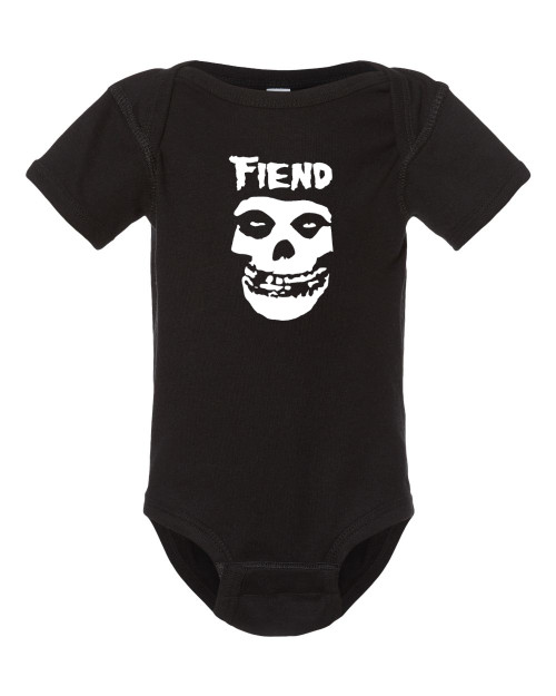 Misfits Fiend Club Baby Skull Music Danzig Baby Onesie & Infant Black Bodysuit Misfits Fiend Club Baby Skull Music Danzig Baby Onesie & Infant Black Bodysuit