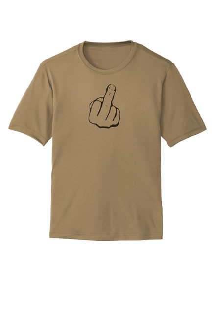 Middle Finger Counter-Culture Unisex Moisture Wicking Team Fit T-Shirt - Coyote Brown