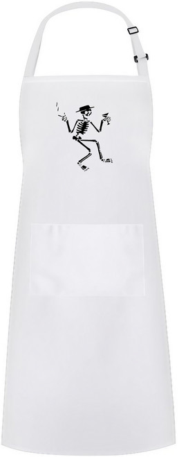 Demon Cat the Slayer Hand Pressed Sublimation White Adjustable 2 Pocket Kitchen Apron & Pinny - Animated