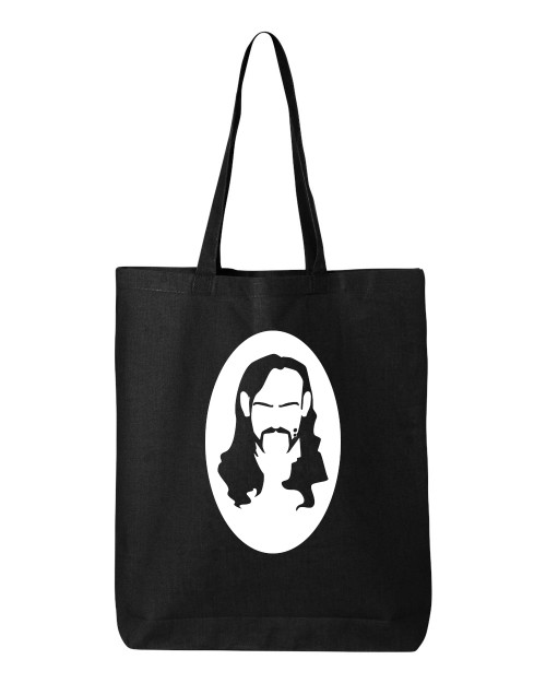 Kilmister Motor Metal Head Rock Cotton Canvas Reusable Shopping Bag 12L Small Black Tote