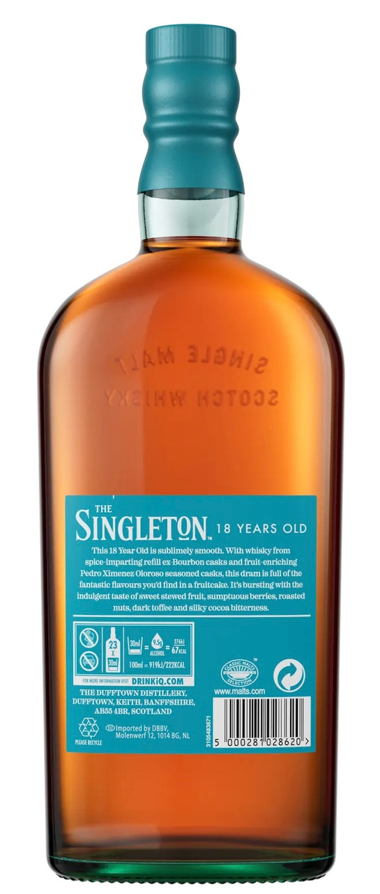 The Singleton Of Dufftown 18 Year Old, Speyside Single Malt Scotch