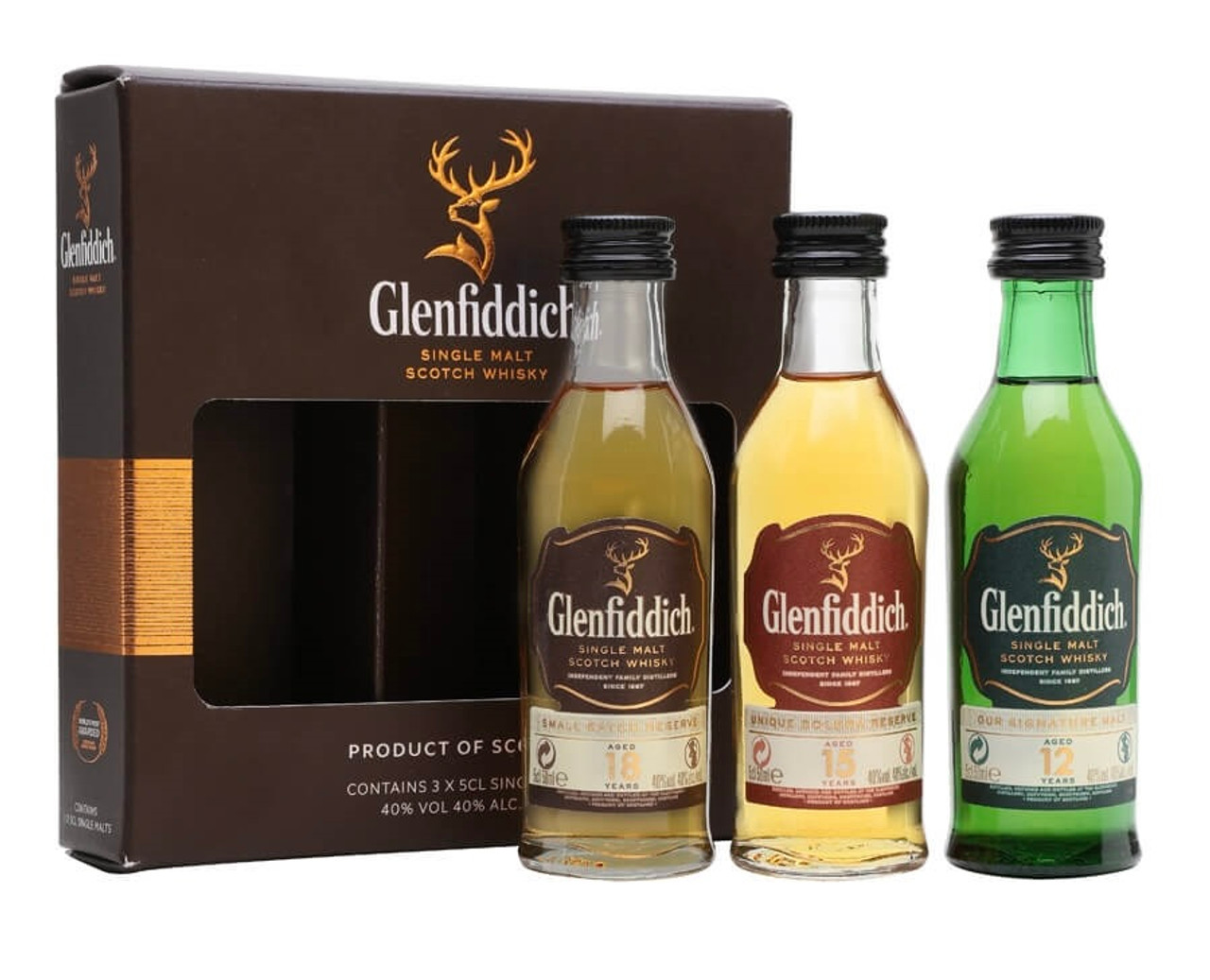 3 бутылки виски. Виски односолодовый Glenfiddich. Glenfiddich 0.05. Whiskey Glenfiddich Single Malt 0.05l. Виски односолодовый Glenfiddich 12 years, 40%.