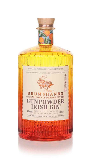 Drumshanbo Irish Gunpowder Gin, with California Orange Citrus Bottle.