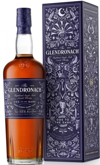 The Glendronach "Ode To The Dark", Highland Single Malt Scotch Whisky. Bottle and presentation box.