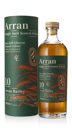 Arran 10 Year Old, Local Barley, Limited Edition Highland Single Malt Scotch Whisky. Bottle and Presentation Tube.