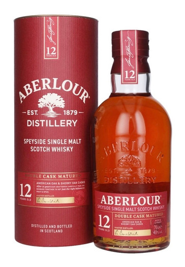 Aberlour 12 Year Old, Double Cask Matured, Speyside Single Malt Scotch Whisky, Bottle and Gift Tube