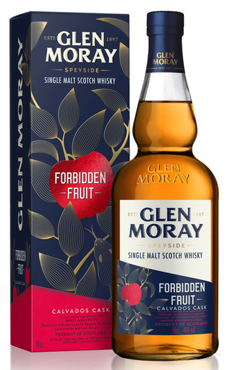 Glen Moray Calvados Cask Finish, Speyside Single Malt Scotch Whisky. Bottle with presentation box.
