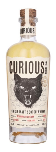 Front View of Curious Whiskies Ben Nevis 14 Year Old, Highland Single Malt Scotch Whisky Bottle