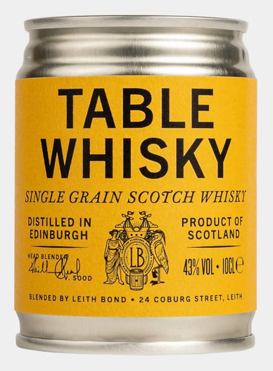 Table Whisky Single Grain Scotch Whisky Miniature Can