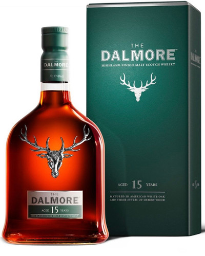 The Dalmore 15 Year Old, Highland Single Malt Scotch Whisky. Bottle and Presentation box.