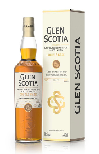 Glen Scotia Double Cask, Campbeltown Single Malt Scotch Whisky. Bottle and presentation box.