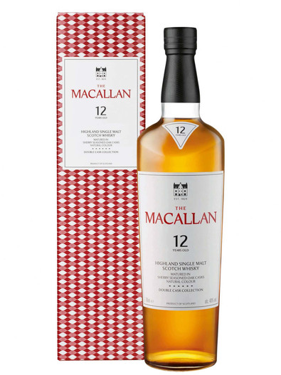 The Macallan 12 Year Old Double Cask Matured, Highland Single Malt Scotch Whisky. Bottle with presentation box.