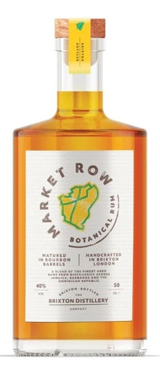 Market Row Botanical Rum, Caribbean Rum Bottle.