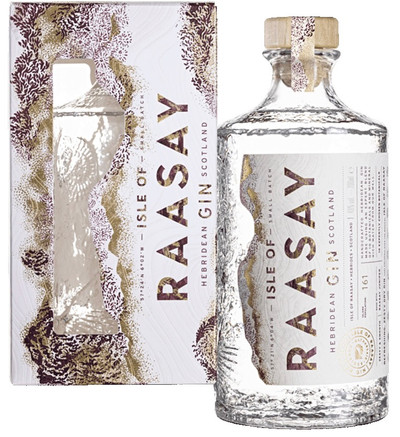 Isle of Raasay, Scottish Hebridean Gin. Bottle with presentation box.