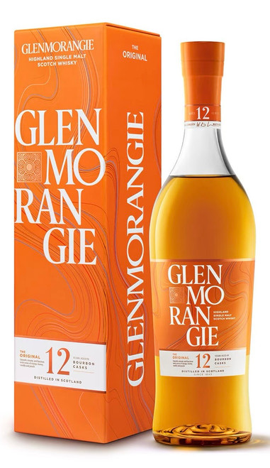 Glenmorangie The Original 12 Year Old, Highland Single Malt Scotch Whisky. Bottle and presentation box.