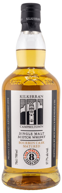 Kilkerran 8 Year Old Bourbon Cask, Cask Strength, Campbeltown Single Malt Whisky Bottle