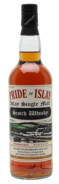 Thompson Bros Bunnahabhain 12 Year Old, Islay Single Malt Scotch Whisky Bottle.