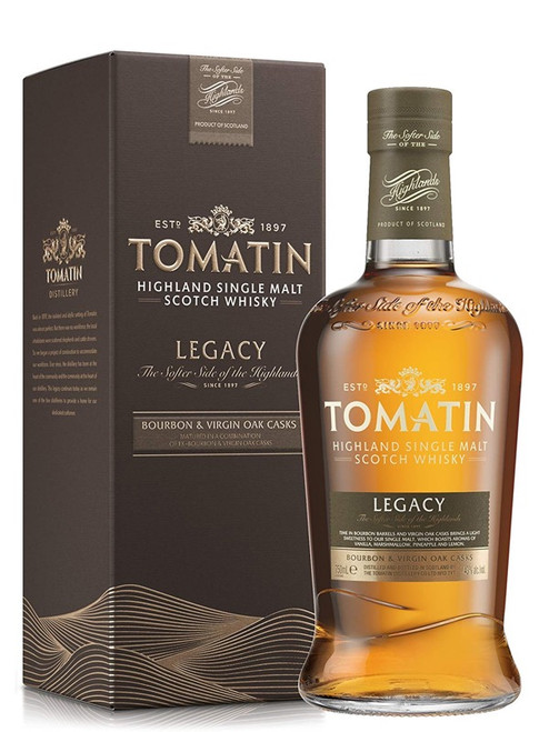Tomatin Legacy, Highland Single Malt Scotch Whisky. Bottle and presentation box.