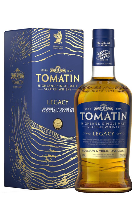 Tomatin Legacy, Highland Single Malt Scotch Whisky. Bottle and presentation box.