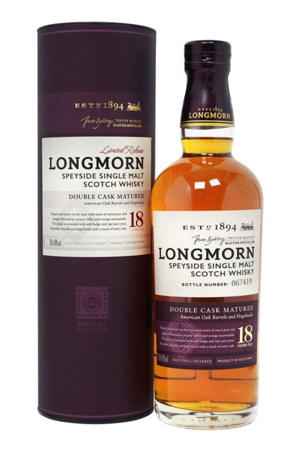 Longmorn 18 Year Old Speyside Single Malt Scotch Whisky