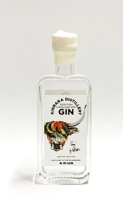 Kinrara Gin, Artists Edition Gin "Ginny" the Coo" , Scottish Dry Gin Miniature.