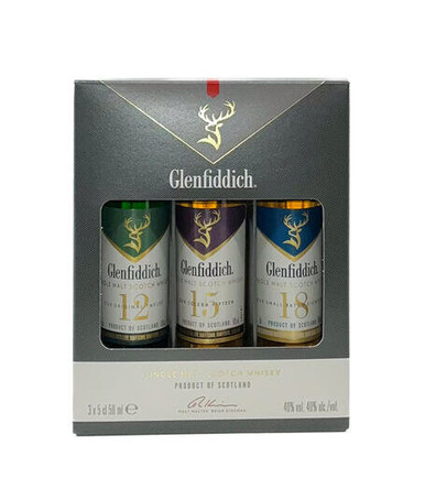 Glenfiddich Family Collection Gift Pack, 3 X 5cl Miniatures