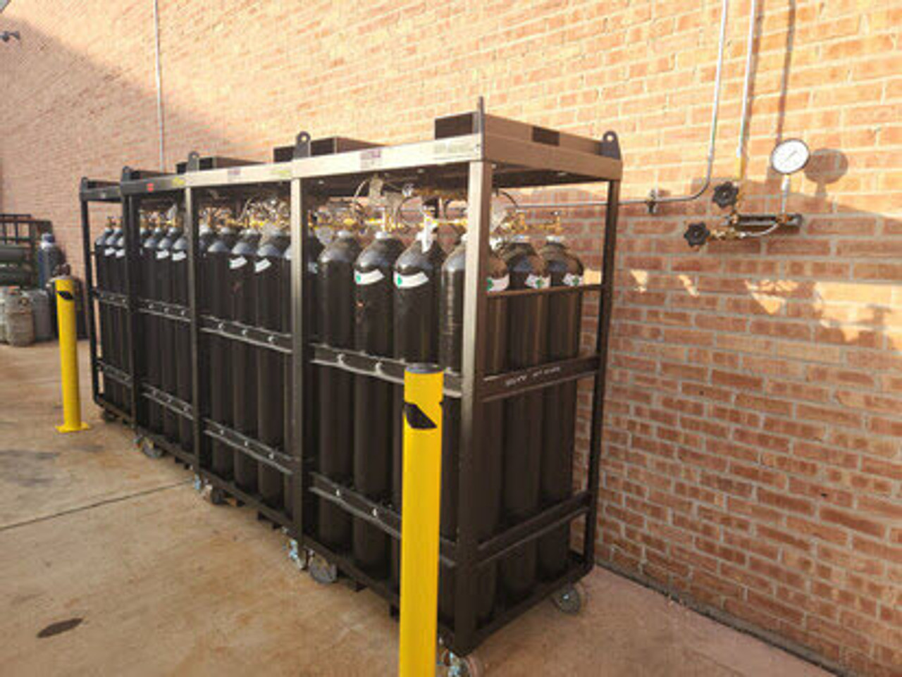 Shelves that hold Industrial Gases