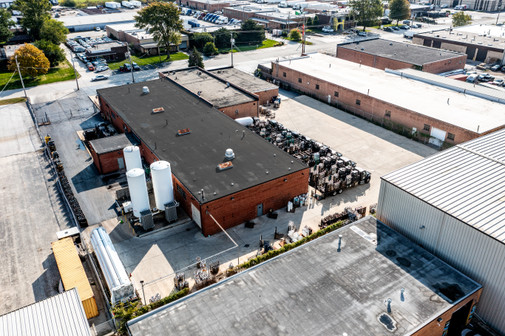 aerial view of cylinder fill plant