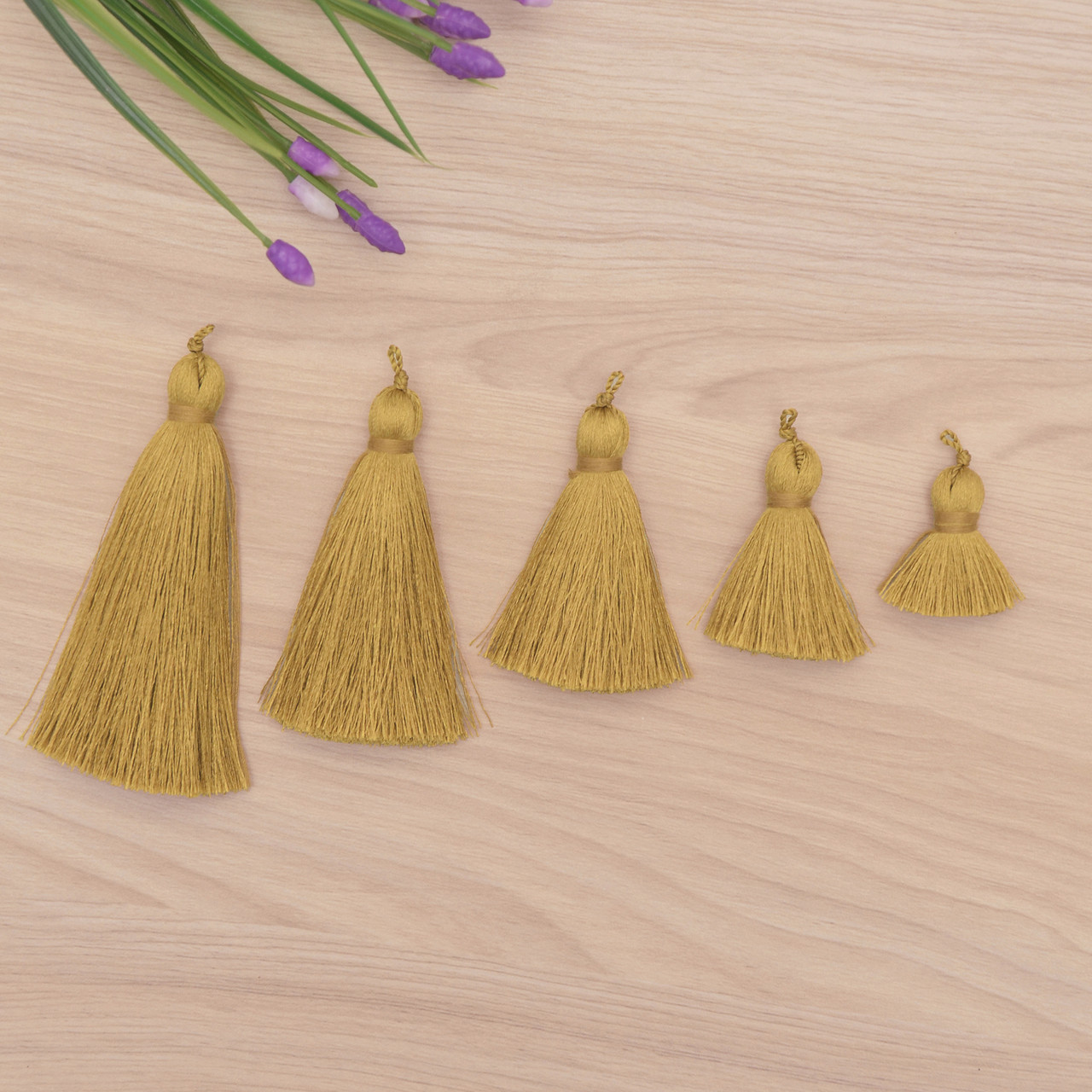 Faux Suede Leather Tassels With Silver Plastic Cap (1.5 Mini tassels)