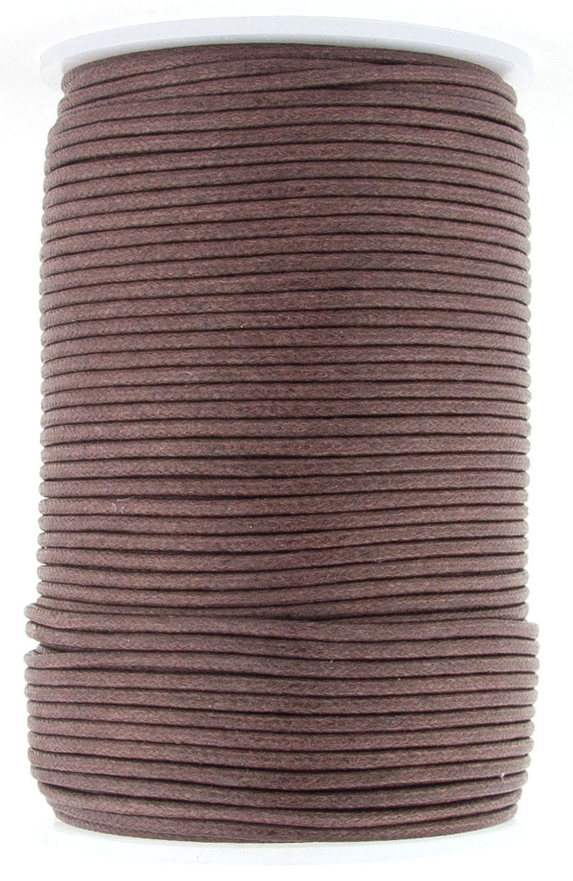 Xsotica Round Cotton Waxed Cord 1 mm Brown, 25 Meter, Women's