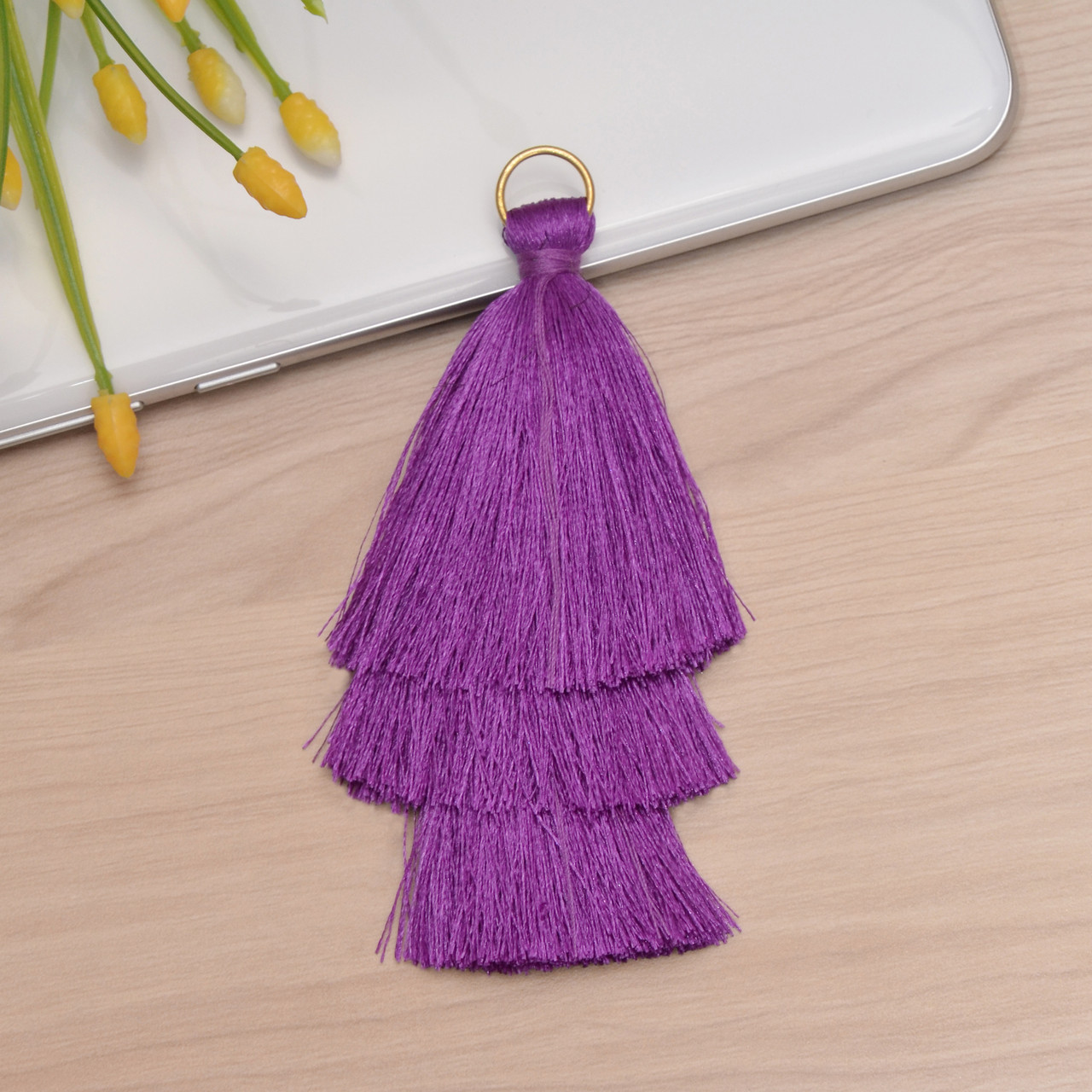 Yarn tassels, garland tassels, cotton tassels, diy tassels, tassel garland,  jewelry tassels, key chain tassels, earring tassels, Red