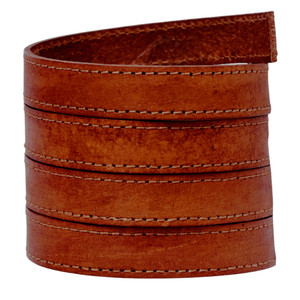 Stitched Leather Strap 15 MM X 2MM - 1 Meter