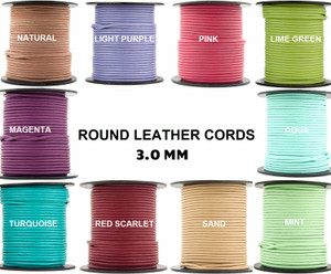 3.0 mm Round Leather Cord